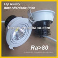 High quality réglable réglable 10w cob led downlight blanc chaud